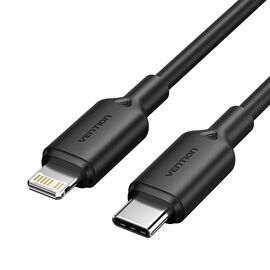 USB-C to Lightning Cable 3A 480Mbps 1m BLACK | Techbox