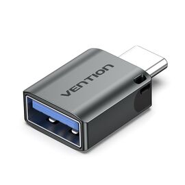 Vention USB-C Male to USB 3.0 Female OTG Adapter Gray Aluminum Alloy Type | Techbox