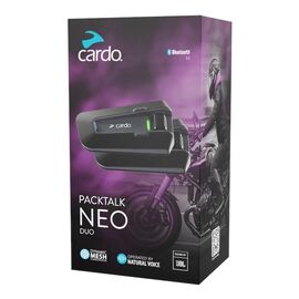 Cardo Packtalk Neo Duo Motorcycle intercom 2 channels 1600 m black | Techbox