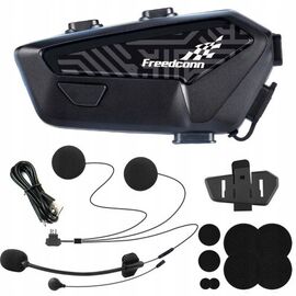 FreedConn F1 Plus V2 EU BT 5.4+EDR motorcycle intercom, range up to 500 m, SPEAKS POLISH | Techbox