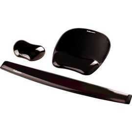 Fellowes CRYSTAL mouse and wrist pad gel, black | Techbox