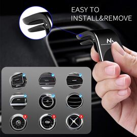 Maclean car phone holder, magnetic, universal, for ventilation grille, ABS material, MC-326 - Smartphone Holders - Smartphones - Techbox