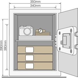 Yale YSV/390/DB2 Office Safe 40 l Steel Black | Techbox