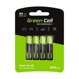 Green Cell GR01 household battery Rechargeable battery AA Nickel-Metal Hydride (NiMH) 4X AA R6 2600MAH - Batteries & Chargers - Consumables - Techbox