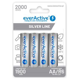 Rechargeable batteries everActive Ni-MH R6 AA 2000 mAh Silver Line - Batteries & Chargers - Consumables - Techbox
