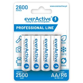 Rechargeable batteries everActive Ni-MH R6 AA 2600 mAh Professional Line - Batteries & Chargers - Consumables - Techbox