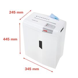 HSM X10 paper shredder Particle-cut shredding 58 dB 22 cm Silver, White - Office Machines - Office Supplies - Techbox