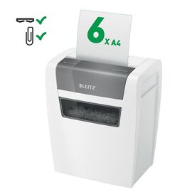 Leitz IQ Home Shredder, P4, 6 sheets, 15 l garbage can - Office Machines - Office Supplies - Techbox