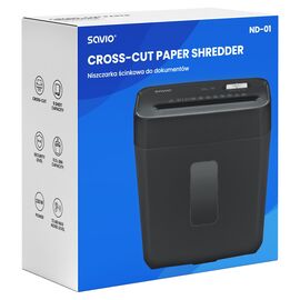 Savio ND-01 paper shredder Cross shredding 72 dB Black | Techbox