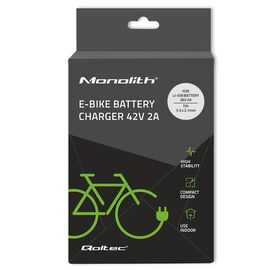 Qoltec 50760 Charger for e-bike batteries 36V | 42V | 2A | 5.5*2.1 | Techbox