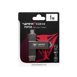 External Portable SSD Patriot Viper PVP30 Duo Compact 1TB 1000MB/s USB A+C 3.2 Gen2 (PVP301TB28UDG) - SSD - Hard Drives - Techbox