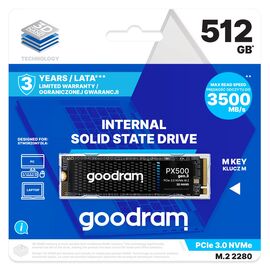 Goodram PX500 GEN.3 SSDPR-PX500-512-80-G3 internal solid state drive 512 GB M.2 PCI Express 3.0 NVMe 3D NAND | Techbox