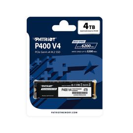 SSD Patriot P400 V4 M.2 PCI-Ex4 NVMe 4TB 6.2GB/s (P400VP4TBM28H) - SSD - Hard Drives - Techbox