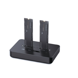 Gembird DD2-U3M2 Desktop dual drive USB Type-C M.2 NVME (and SATA) SSD docking station, black - Cases & Accessories - Hard Drives - Techbox