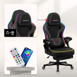 RGB Black Mesh gaming chair | Techbox