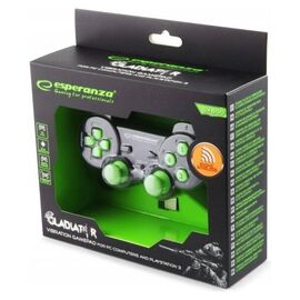 Esperanza EGG108G Gaming Controller Black, Green USB 2.0 Gamepad Analogue / Digital PC, Playstation 3 - Game Controllers - Gaming - Techbox