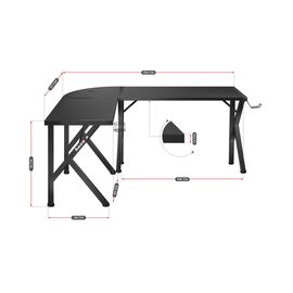 Gaming desk Huzaro Hero 6.3 Black | Techbox