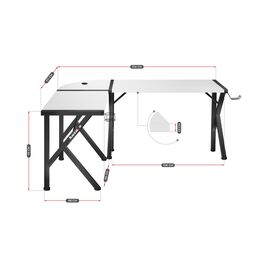 Gaming desk Huzaro Hero 6.3 White | Techbox