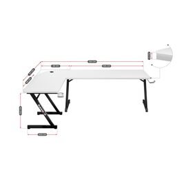 GAMING DESK HUZARO HERO 7.0 WHITE | Techbox