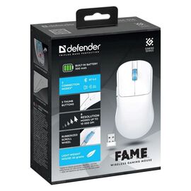 WIRELESS MOUSE DEFENDER FAME GM-516 RF+BT 10000DPI 6P WHITE | Techbox
