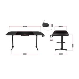 Gaming desk Huzaro Hero 4.7 Black | Techbox