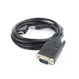 Gembird A-HDMI-VGA-03-6 video cable adapter 1.8 m HDMI Type A (Standard) VGA (D-Sub) + 3.5mm Black - Adaptors & Plugs - Cables & Adapters - Techbox