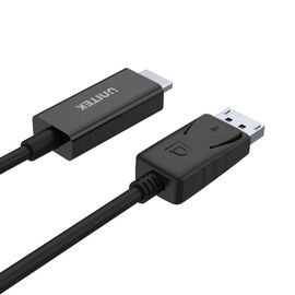 UNITEK Y-5118CA video cable adapter 1.8 m HDMI Type A (Standard) DisplayPort Black - Adaptors & Plugs - Cables & Adapters - Techbox