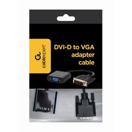Gembird A-DVID-VGAF-01 video cable adapter 0.2 m DVI-D VGA (D-Sub) Black - Adaptors & Plugs - Cables & Adapters - Techbox