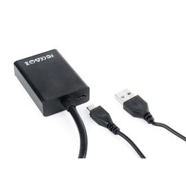 Gembird A-VGA-HDMI-01 video cable adapter 0.15 m HDMI Type A (Standard) VGA (D-Sub) Black - Adaptors & Plugs - Cables & Adapters - Techbox