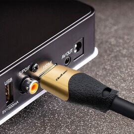 Qoltec 50356 HDMI v2.1 Cable Ultra high speed 8K | 60Hz | 28AWG | GOLD | 3m - Monitor Cables - Cables & Adapters - Techbox