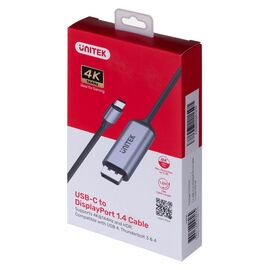 UNITEK ADAPTER USB-C, DISPLAYPORT 1.4, 8K@60HZ, 1,8M, V1423C - Adaptors & Plugs - Cables & Adapters - Techbox