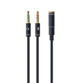 Gembird !Adapter audio stereo 3.5mm mini Jack/4PIN/ audio cable 0.2 m 2 x 3.5mm Black | Techbox