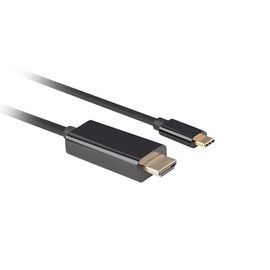 LANBERG CABLE USB-C(M)->HDMI(M) 1M 4K 60HZ BLACK | Techbox
