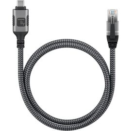 Techly ICOC U3C-RJ45-010 networking cable Silver, Black 1 m Cat6 F/UTP (FTP) | Techbox