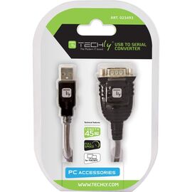 Techly USB to Serial Adapter Converter in Blister IDATA USB-SER-2T - Various Cables - Cables & Adapters - Techbox