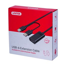 UNITEK Y-278 USB cable 10 m USB 2.0 2 x USB A USB A Black - USB Cables - Cables & Adapters - Techbox