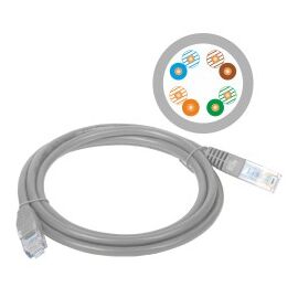 Alantec KKU5SZA3 networking cable 3 m Cat5e U/UTP (UTP) Gray - Network & Phone Cables - Cables & Adapters - Techbox