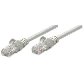 Intellinet Network Patch Cable, Cat5e, 2m, Grey, CCA, U/UTP, PVC, RJ45, Gold Plated Contacts, Snagless, Booted, Lifetime Warranty, Polybag - Network & Phone Cables - Cables & Adapters - Techbox