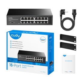Cudy GS1016 network switch Gigabit Ethernet (10/100/1000) Black | Techbox