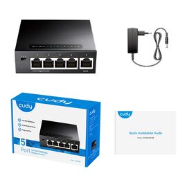 Cudy GS105 network switch Gigabit Ethernet (10/100/1000) Black | Techbox