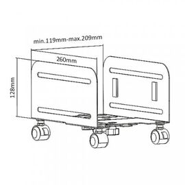 Maclean Mount MC-851 Castor platform | Techbox