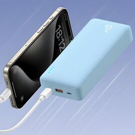 Baseus Airpow Lithium Polymer (LiPo) 20000 mAh Blue - Powerbanks - Smartphone Chargers - Techbox