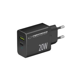 Esperanza EZC105K mains charger 20W Black - Travel Chargers - Smartphone Chargers - Techbox
