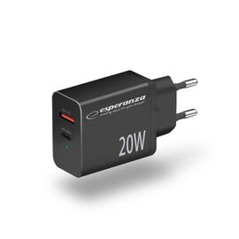 Esperanza EZC105K mains charger 20W Black - Travel Chargers - Smartphone Chargers - Techbox