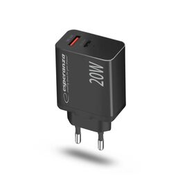Esperanza EZC105K mains charger 20W Black - Travel Chargers - Smartphone Chargers - Techbox