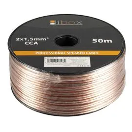 Libox Kabel głośnikowy 2x1,50mm LB0008-50 audio cable 50 m Transparent | Techbox