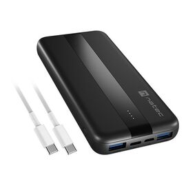 NATEC TREVI SLIM Q V2 Lithium Polymer (LiPo) 10000 mAh Black - Powerbanks - Smartphone Chargers - Techbox