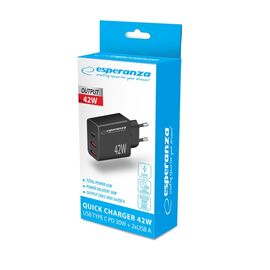 Esperanza EZC106K mains charger 42W Black | Techbox