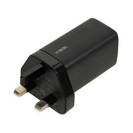 iBOX C-65 Black, GaN 65W universal charger UK plug - Travel Chargers - Smartphone Chargers - Techbox