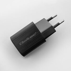Qoltec 50764 mobile device charger Laptop, Portable gaming console, Power bank, Smartphone, Smartwatch, Tablet Black AC Fast charging Indoor | Techbox